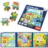 ASTARON Magnetic Puzzles for Toddlers, 16-20-25 Pieces Animal Learning Magnet Puzzle for Road Trip, Educational Travel Toys Car Plane Activities for Kids, Kids Birthday Gifts