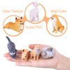 SIENON 12PCS Dog and Cat Figurines Realistic Plastic Pet Puppy Kitten Animal Figures Educational Toys for Kids Toddles Cake Topper Birthday Christmas Party Diorama School Project