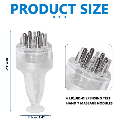 Hair Oil Applicator, Hair Oil Applicator For Scalp, Minoxidil Medicine Essential Serum Liquid Root Comb Applicator Bottle, Massager for Hair Growth, Follicle Care Treat Hair Loss Thinning(Transparent)