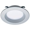 Satco S11833R1, 6.7 Watt; Dimmable LED Downlight Retrofit; 4 Inch; CCT Selectable Warm White to Natural Light; 120 Volts; Brushed Nickel Finish; Residential and Commercial Use
