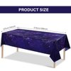 Space Party Tablecloth Purple Nebula Galaxy Plastic Table Cover Space Star Tablecloth Disposable Starry Night Sky Table Cover for Birthday Home Decorations and Supplies, 54 X 108 Inch (3 Pack)