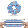 WIRESTER 4 Pcs Satin Hair Scrunchies, Silk Hair Ties, Soft Elastic Hair Bands Ponytail Holder, Silky Curly Hair Accessories for Women Girls - Fox Raccoon Pig Frog Playful Postures