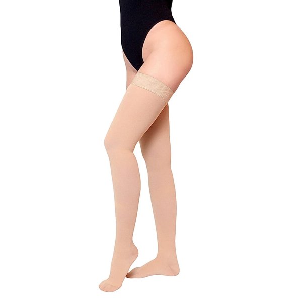 KEVVI - Thigh High Compression Socks 20-30 mmHg, Thigh High Compression Stockings Women & Men, Closed Toe, Medical Support Hose, Maternity Compression Socks for Women Thigh High, Ted Hose (MEDIUM)