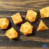 Cheese D&D Dice Set (Light-Yellow & Orange Nacho Color) with Swiss Holes | DND/TTRPG 7-Piece Polyhedral Resin Set