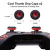 Xbox-One Controller Skin, BRHE Anti-Slip Silicone Cover Protector Case Accessories Set for Microsoft Xbox 1 Wireless/Wired Gamepad Joystick with 2 Thumb Grips Caps (Red)