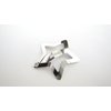 Generic 2 silver metal star snap hair clip barrettes