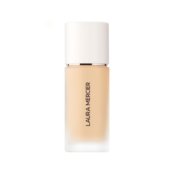 Laura Mercier Real Flawless Weightless Perfecting Waterproof Liquid Foundation: Medium-Buildable Coverage, 12 HR Fade-Proof Wear, Natural Finish, Hydrating, Long Lasting, Non-Comedogenic, Macadamia​