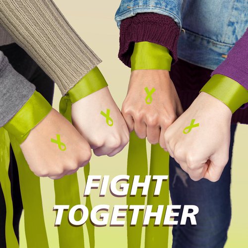 CrateGurus Co. 600 Pcs Lime Green Ribbon Awareness Temporary Tattoos Bulk Essential Tremor Childhood Mental Health Lyme Disease Depression Hodgkins Lymphoma Awareness Products Muscular Dystrophy Items