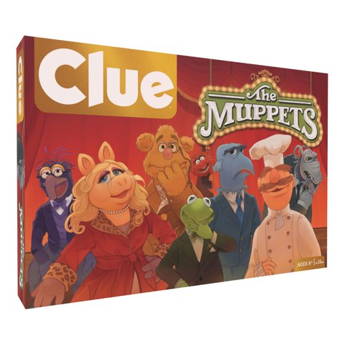 CLUE: The Muppets, Classic Board Game, Solve The Mystery in The Muppet Theater with Kermit, Fozzie, & More, Discover Who, Where, and What Weapon was Used, Officially Licensed The Muppets Merchandise
