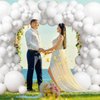 KAINSY Matte White Balloons Garland Kit Cloud White Cream Balloon Birthday Decorations 92 Pcs Party White Sand Balloons 5/10/12/18 Inch for Balloon Arch Bridal Baby Shower Wedding