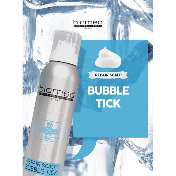 Biomed Professional Italia Repair Scalp Bubble Tick Foam, For Hair Loss and Hair Regrowth, Treatment for Thinning, Foam 10.14 fl oz/ 300 ml