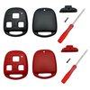WKIOERAD Key Fob Shell Case Replacement for Lexus ES GS GX is LS LX RX SC RX330 RX350 ES300 ES330 IS300 IS330 GX470 LX470 Key Fob Cover with Screwdriver (Black+Red)