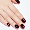 GLAMERMAID Press on Nails Extra Short Squoval, Gothic Handmade Burgundy Jelly Gel Glue on Nails, 24Pcs Glossy Round Reusable UV Finish Fake Nails Acrylic False Nails Manicure Kits for Women Gift