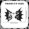 HAIMITI 2pcs Halloween Bat Wings Hair Clips Ghost Hair Accessories Glitter Hair Clip Cartoon Hair Bow Silver White Hair Barrettes Cute Hair Pins For Women Girls Halloween Cosplay Party Supplies