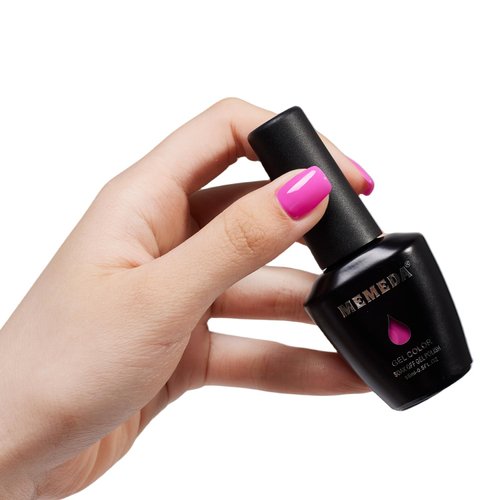 MEMEDA Nail Gel Polish,15ml Soak Off Hot Pink Neon Pink Nail Art Design Girls Salon Home Manicure Gift for Women