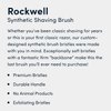 Rockwell Synthetic Shaving Cream Brush | Soft, Quick-Dry Bristles with Black Acrylic Handle | Gentle Exfoliation, Fast Lather, Minimal Shedding, Cruelty-Free & Safe for Sensitive Skin