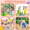 kymqlyw 36 Pcs Flying Saucer Flying Disc Toy Helicopter Toy Disco Flyers Include 12 String Launchers and 24 Flying Saucer Flying Disc Launcher Flying Toys Little Teens Outdoor Activity Birthday Favors