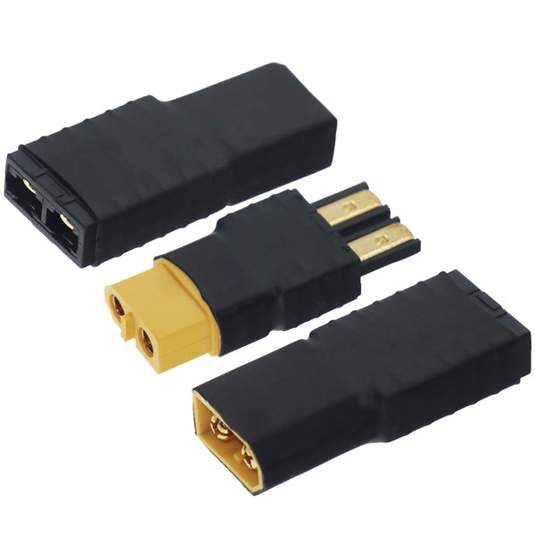 Nvwadayu RC Lipo Battery/Charger Connector Adapter for Traxxas TRX to XT60 Connector Adapter Plugs fit Slash/Rustler/Stampede/Bandit/E-Revo RC Cars