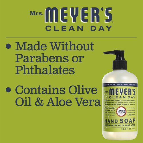 Mrs. Meyers Liquid Hand Soap Lemon Verbena, 12.5 oz (Pack of 2)