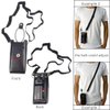 Lsgoodcare Black Hard Leather Carrying Holder Holster Case with Adjustable Shoulder Strap Compatible for Motorola CB Ham CP200 CP040 Walkie Talkie