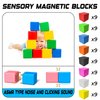 Dhanshiri 72 Pcs Magnetic Blocks - Magnetic Building Blocks Toys for STEM Education, Sensory Magnet Toys for 3+, Montessori Toys, Magnetic Cubes, Preschool Sensory Compatible with Mine Magnet World