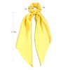 SUSULU Satin Hair Scarf Scrunchies with Long Tail Bowknot Hair Elastic Ribbon Hair Bands Women Girls Ponytail Holders Hair Accessories Pack of 16pcs Solid Colors