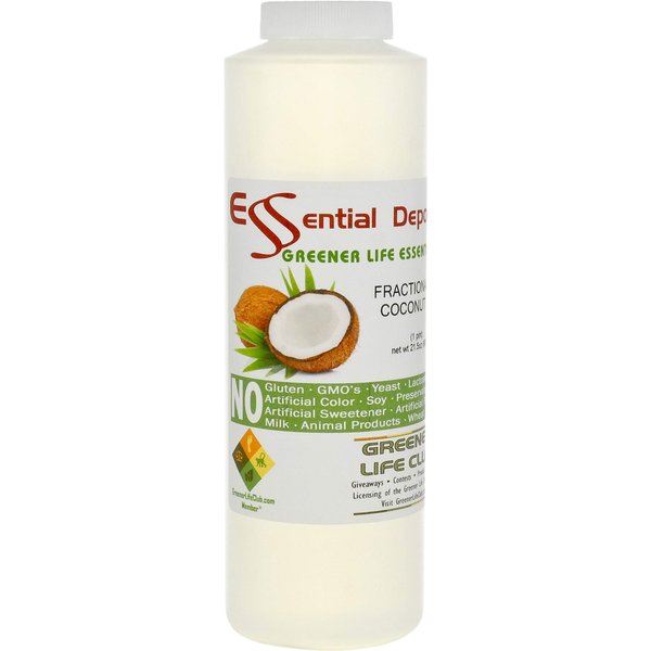 Coconut Oil - Fractionated - MCT Oil - 1 Pint - 16 oz - Food Grade - safety sealed HDPE container with resealable caput Oil - Fractionated - MCT Oil - 1 Pint - 16 oz