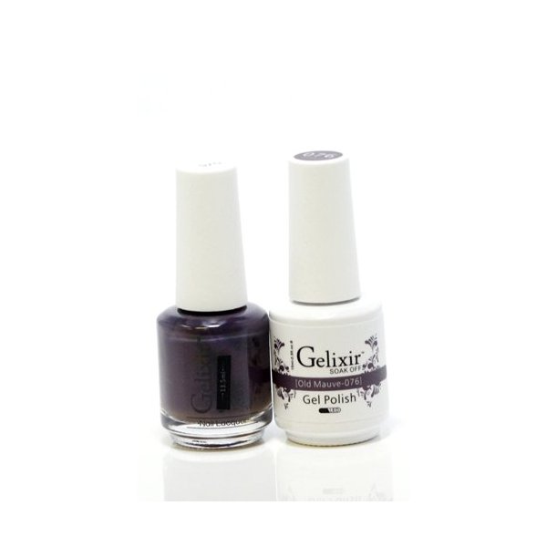 Gelixir matching color gel & nail lacquer Deep Sea -075