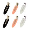 6 Pieces No Bend Hair Clips, No Crease Hair Clip for Hairstyling, Makeup Clips for Women and Girls (Black&Pink&White)