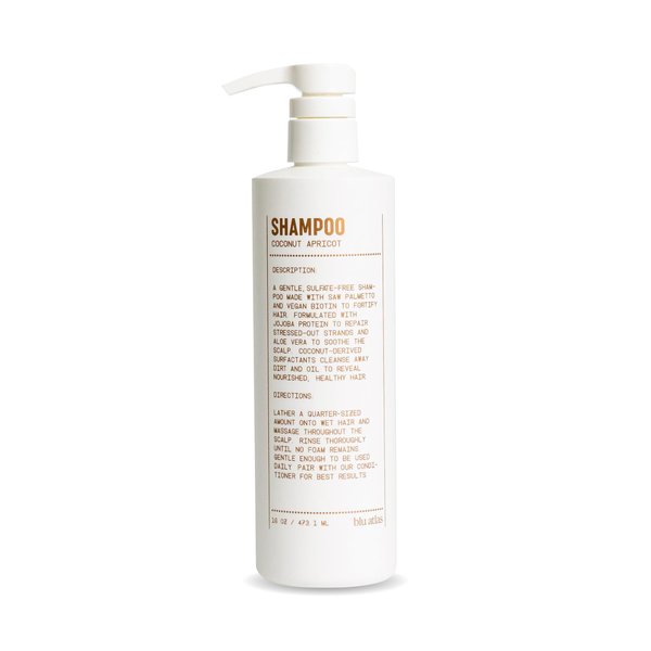 Blu Atlas Mens Shampoo - Coconut Apricot - Gentle Cleansing, Hydrating Shampoo for Volume, All Hair Types - 16 oz Bottle