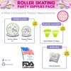 Roller Skating Party Supplies (100 Pieces for 16 Guests) - Roller Skating Party, 90s Party Supplies, Roller Skate Plates And Napkins, Skate Party Decorations For Girl, Blue Orchards