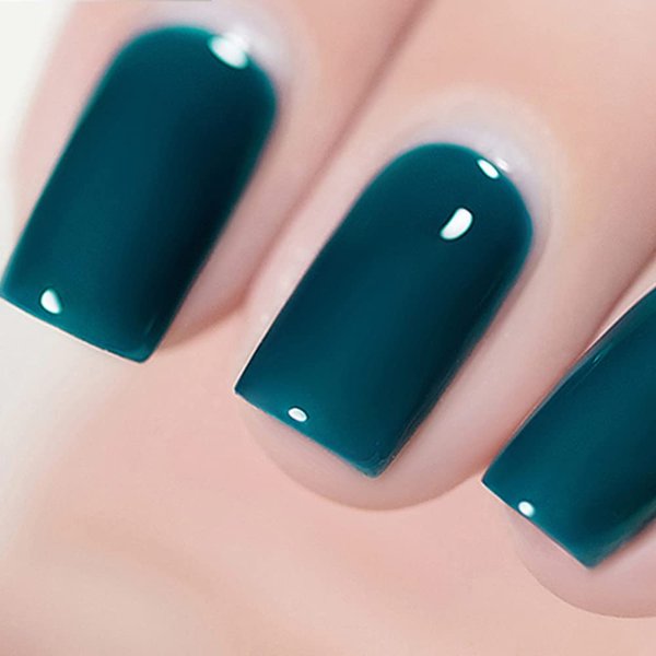 Vishine Gel Nail Polish 15ml, Teal Blue Color Soak Off UV LED Long-Lasting Nail Gel Polish Nail Art Home DIY Manicure Nail Salon Varnish #911