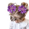 2PCS Halloween Hair Bows Clips for Kids Boys Girls Glitter Witch Hat Bows Clips Hairgrips Hair Barrette Halloween Purple Hair Accessories Headdress for Halloween Cosplay Costume Party Decoration
