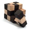 BSIRI Snake 3D Wooden Puzzle Classic Games (M Size) and Mind Puzzles for Adults in Hand with Wooden Cube Designs of Magic Game for Educational Brain Games for Kids to Challenges Brain Teasers Puzzles