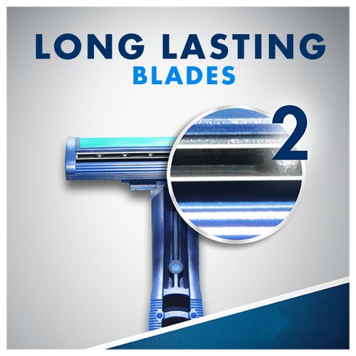 Gillette Sensor2 Plus Fixed Men's Disposable Razor, 10 Count (Pack of 3) Blue