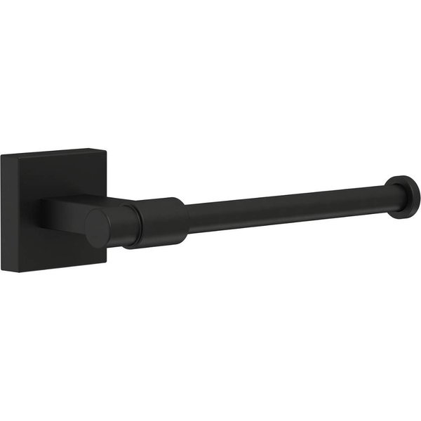 Franklin Brass Maxted (1-Pack) Toilet Paper Holder Matte Black Tissue Roll Holder for Bathroom Organization and Storage European Single Post Toilet Tissue Holder Wall Bathroom Accessories MAX51-FB