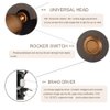 YFMYY LED Bedroom Lamp Headboard Wall Light Sconce, Bedside Reading Light Recessed Push Switch Wall Lamps, Hotel Bed Side Decorative Wall Sconces Spotlight, 360° Rotatable 92° Foldable (Brass+Black)