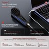 Cordless Hair Straightener Brush Comb Portable Straightening Brush 6400 mAh USB Rechargeable Ionic Straightening Comb, MCH Fast Heating, Anti-Scald, Suitable for Long Short Thick Curly Hair
