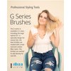 Ibiza Hair Professional Round Boar Hair Brush (G4, 65mm), Hybrid Swirled Boar & Carbon Fiber Nylon Bristles with Cork Handle, For Crown of the Head Volume, Add Texture & Shine for Medium to Long Hair