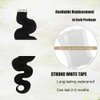 Body Wave Tape in Hair Extensions Human Hair Black Women,Black Curly Tape in Hair Extensions,12Inch 50Grams 20pcs/Set #1B Natural Black Double Sided Tape in Hair Extensions for Black Women