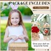 Wettarn Handmade Rattan Doll House Rattan House Shape Shoulder Bag Wicker Basket with Lid for Doll Toys Rattan Storage Basket Small Dollhouses Cute Woven Handcrafted Artwork Gift (Wood Color)