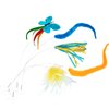 Migipaws Feather+Worm*2+Ribbon+Butterfly Replacement, Butterfly Cat Toy Refills