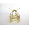 Generic Long gold metal and brown beige marbled acrylic hair claw clip