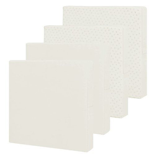 Easy-Going Waterproof Patio Cushion Covers ONLY Covers 24x24x4 inch 4 Pack Replacement Non-Slip Outdoor Seat Cushion Slipcover with Zipper. Cream