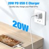 20W USB C Wall Charger Block for Android Google Pixel 9/8/8 Pro/7/7a/7 Pro/6 Pro, Galaxy S24, iPhone 15 Pro Max, [2 Pack] PD Type-C Port Compact Cube Fast Charging Power Mini Adapter + 2 x 6FT Cable