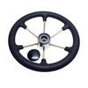Marine Boat SS304 Steering Wheel with Black Sleeve 6 Spoke 15 1/2"