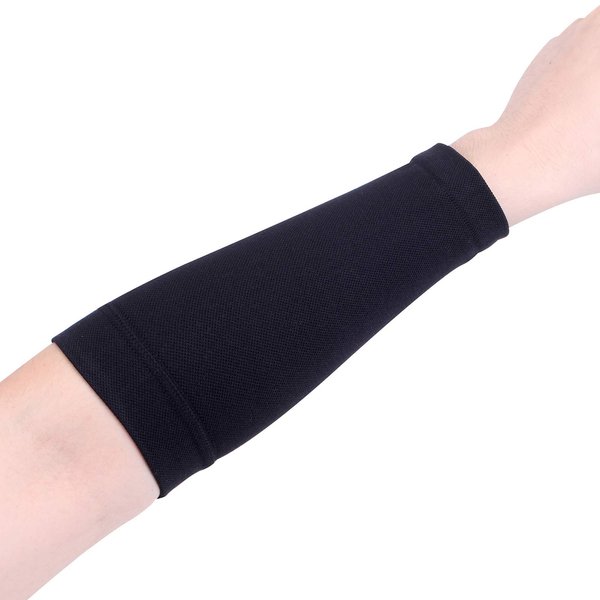 1 PCS Full Forearm Tattoo Cover Up Band Compression Sleeves Men Women (L, Black)