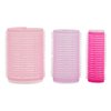 Glamlily Hair Rollers, 48 Piece Set Self-Grip Pink Hair Curlers in 3 Sizes with Duck bill Clips - Heat Free Hair Volumizing Rollers for Natural Hair, Wigs, Extensions