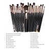 Bynetta Makeup Brushes 20 Pcs Professional Eye Shadow Set Powder Foundation Eyeshadow Eyeliner Lip Cosmetic Brushes with Soft Synthetic Wool (Black)