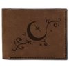 Men's Crescent Moon & Star Tattoo-3 Genuine Pull-up Leather Wallet MHLT_03